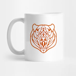 Abstract Orange Tiger Head Mug